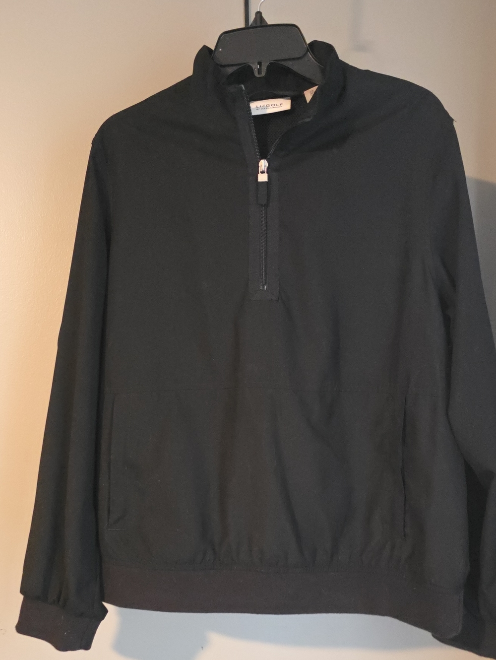 Liz Claiborne Black Lightweight Quarter-Zip Shirt Jacket